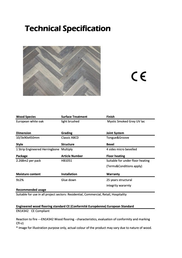 Engineered European White Oak Herringbone Flooring – HB1051
