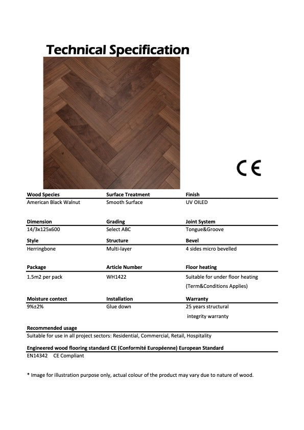 Walnut Herringbone UV OILED WH1422