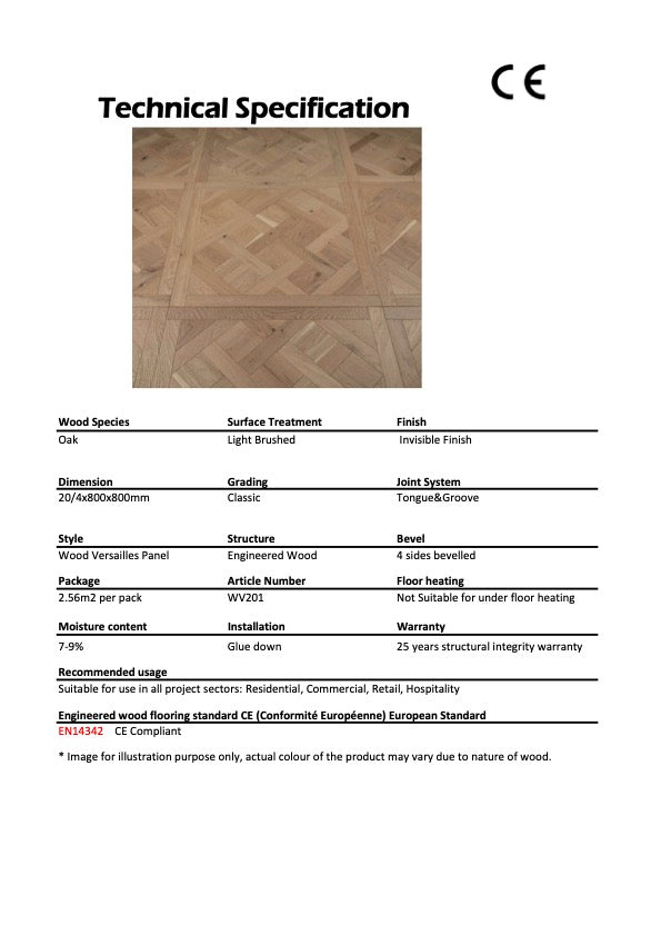 Wood Versailles Panel WV201