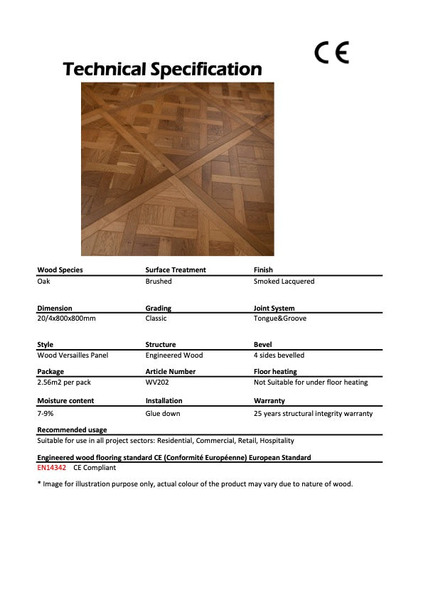 Wood Versailles Panel WV202