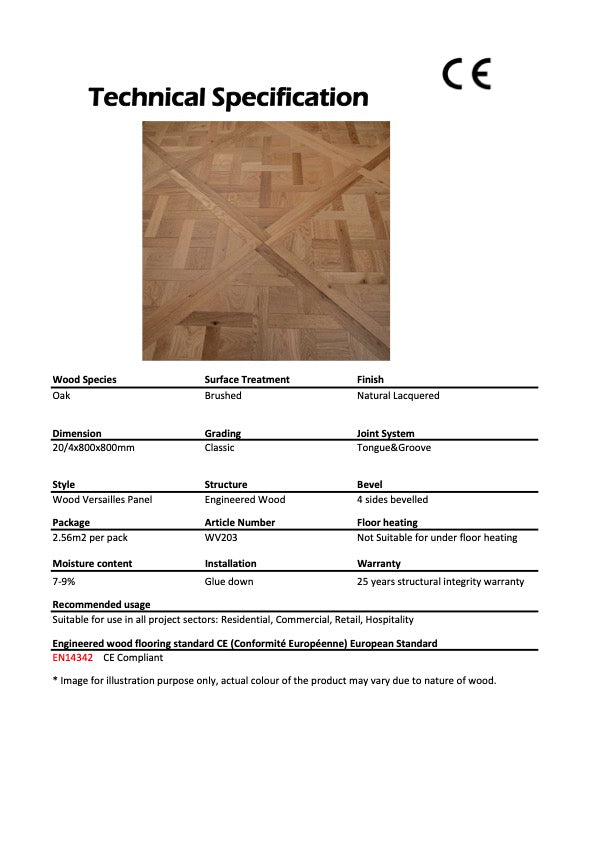 Wood Versailles Panel WV203