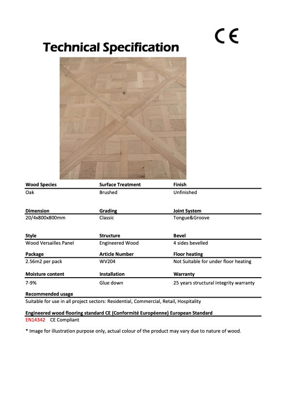 Wood Versailles Panel WV204